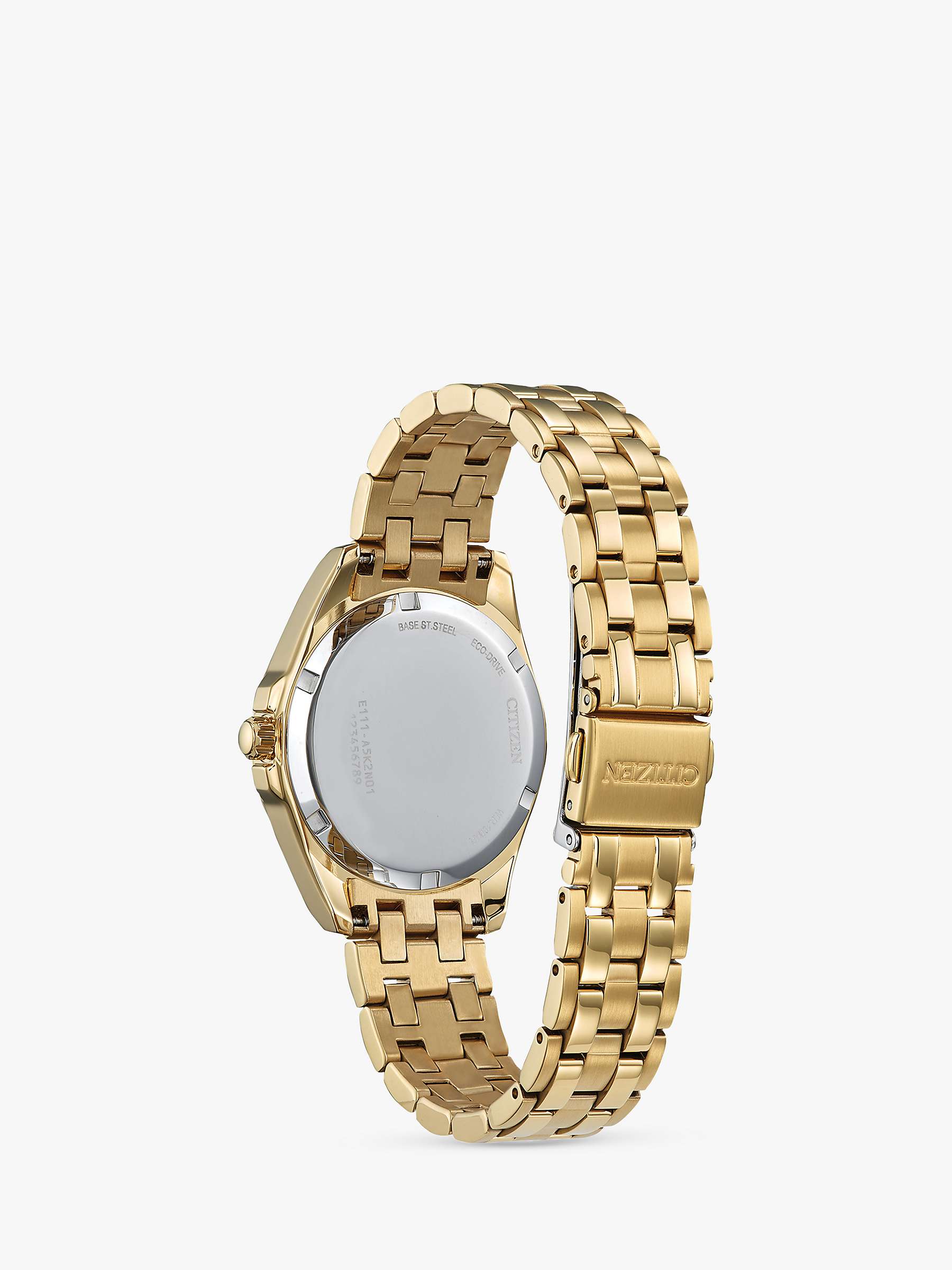 Buy Citizen EO1222-50P Women's Strap Eco-Drive Date Bracelet Strap Watch, Gold Online at johnlewis.com
