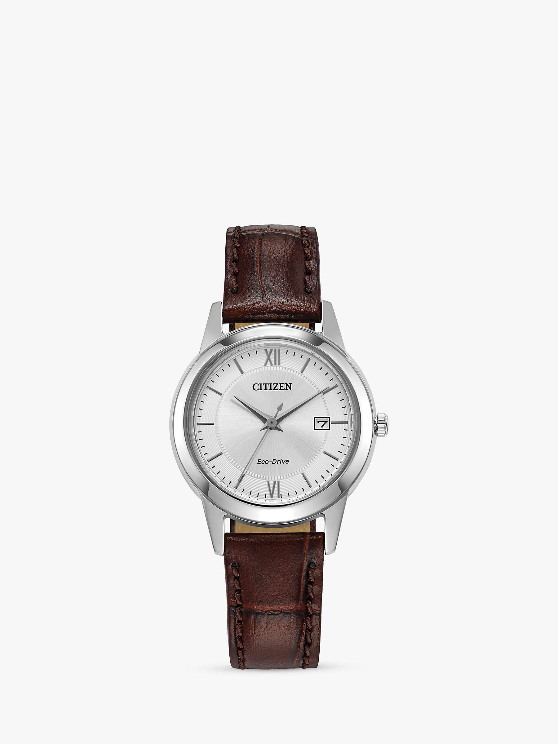 Buy Citizen Women's Eco-Drive Date Leather Strap Watch Online at johnlewis.com