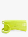 Dune Dooley Croc Effect Curved Base Shoulder Bag, Lime