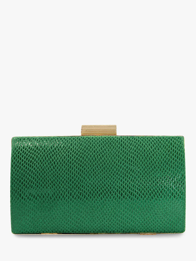 Dune Belleview Chain Strap Clutch Bag, Green at John Lewis & Partners