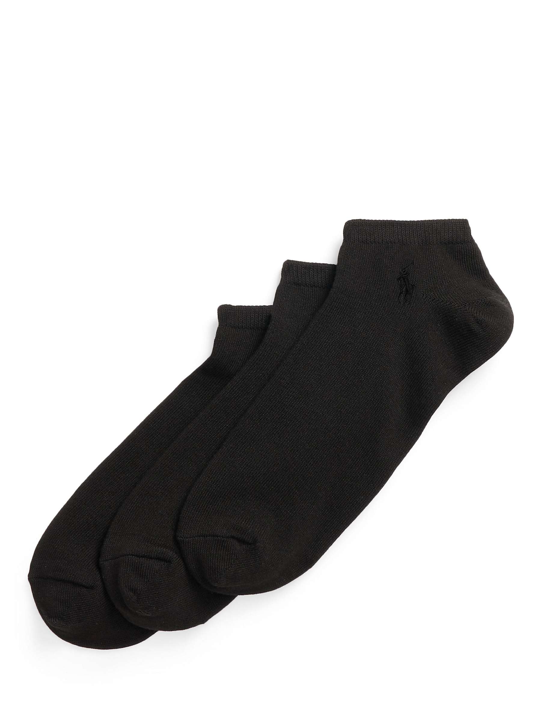 Buy Polo Ralph Lauren Low-Cut Ankle Socks, Pack of 3, Black Online at johnlewis.com