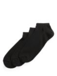 Polo Ralph Lauren Low-Cut Ankle Socks, Pack of 3, Black