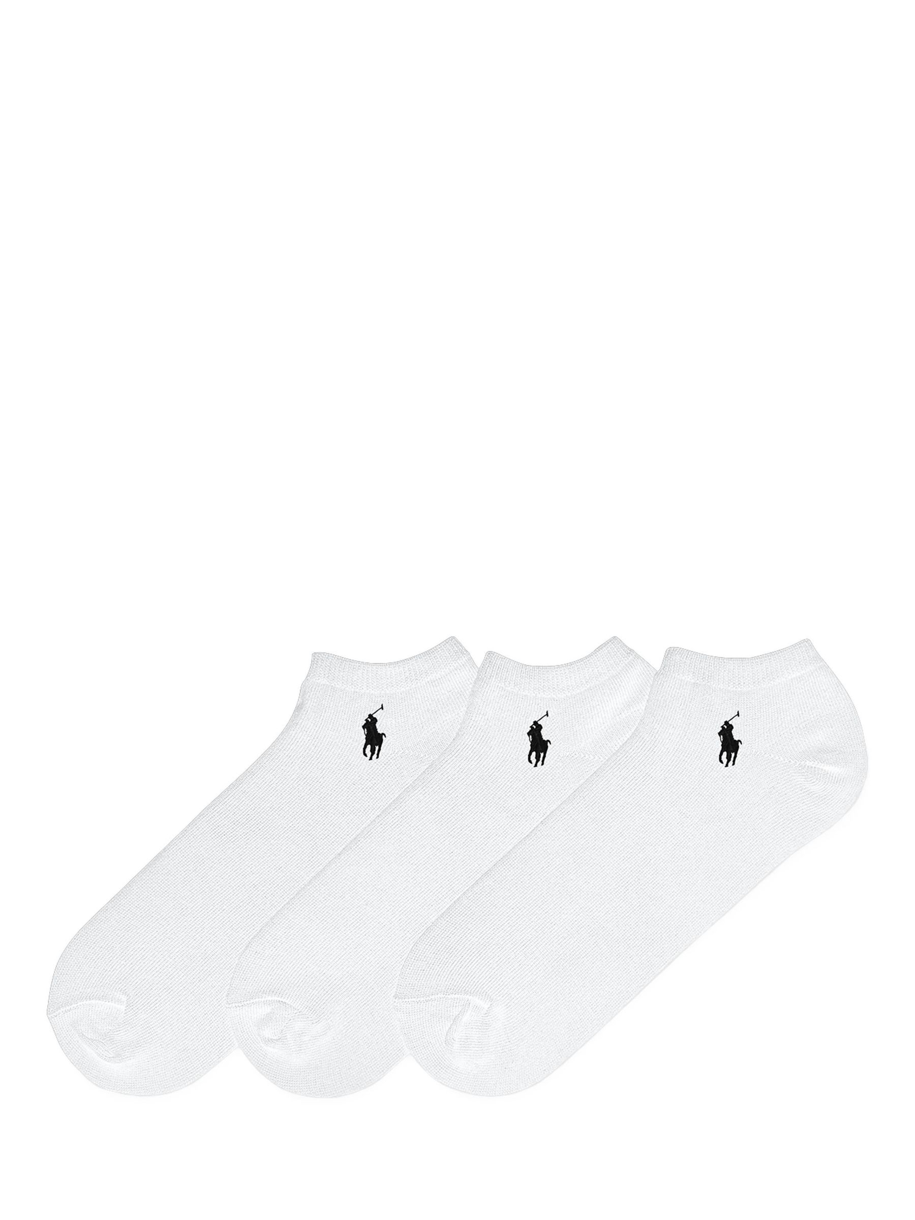Buy Polo Ralph Lauren Low-Cut Ankle Socks, Pack of 3, White Online at johnlewis.com