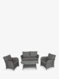 LG Outdoor Monaco 4-Seat Garden Coffee Table, Sofa & Armchairs Lounging Set