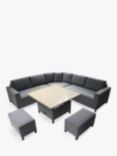 LG Outdoor Venice 8-Seater Upholstered Modular Corner Garden Dining Set, Grey