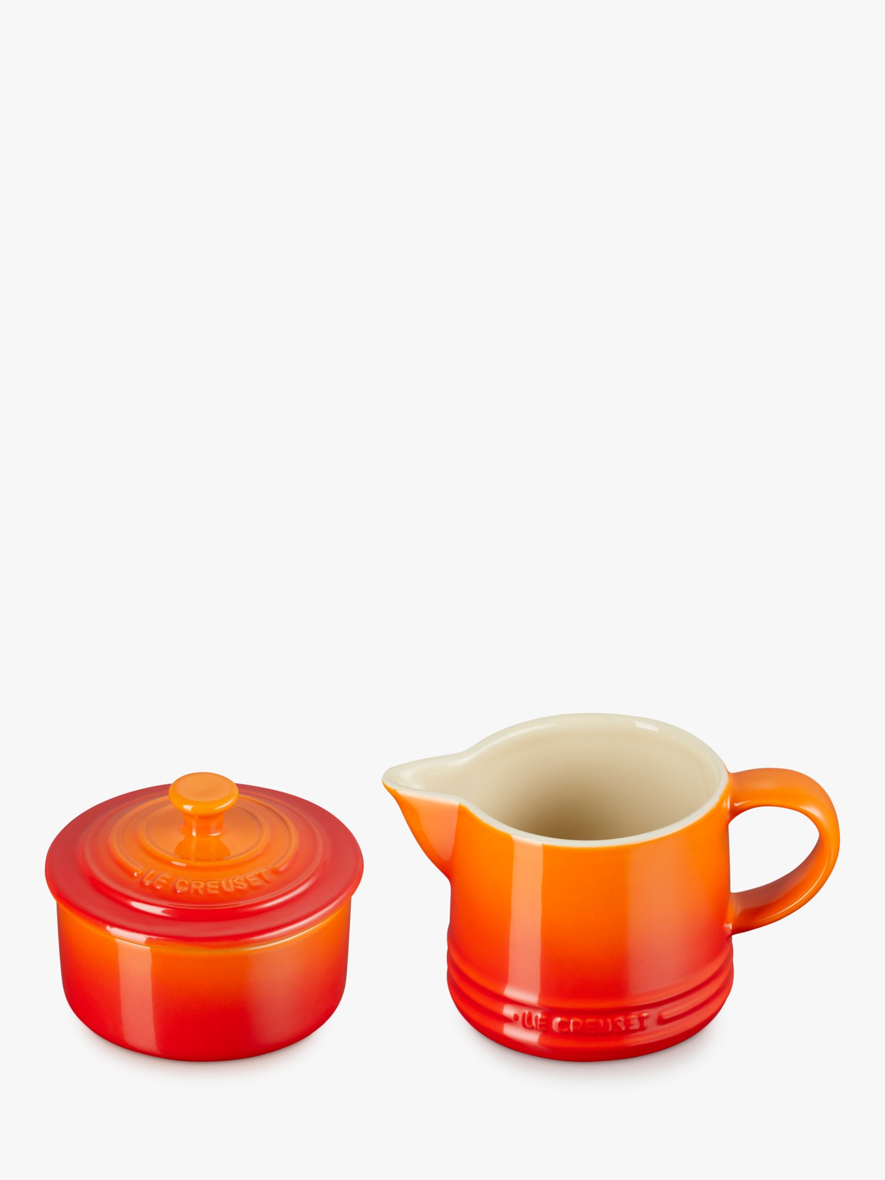 Le Creuset Milk Jug and Sugar Pot set Orange