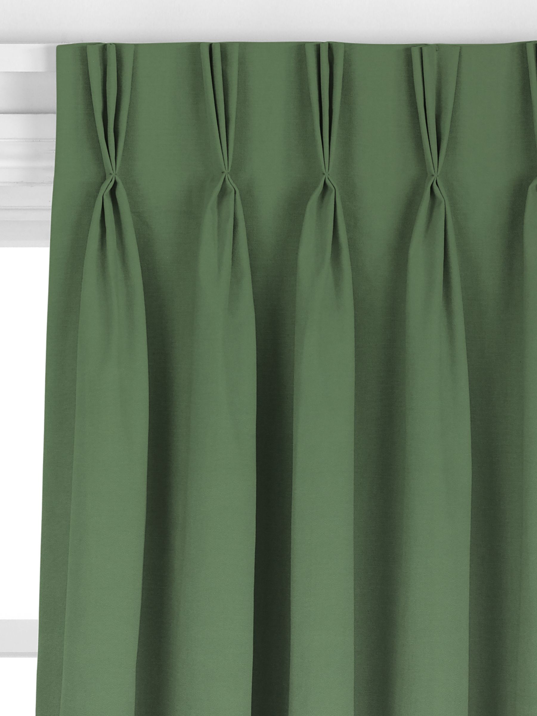 John Lewis Knitted Velvet Made to Measure Curtains, Myrtle Green