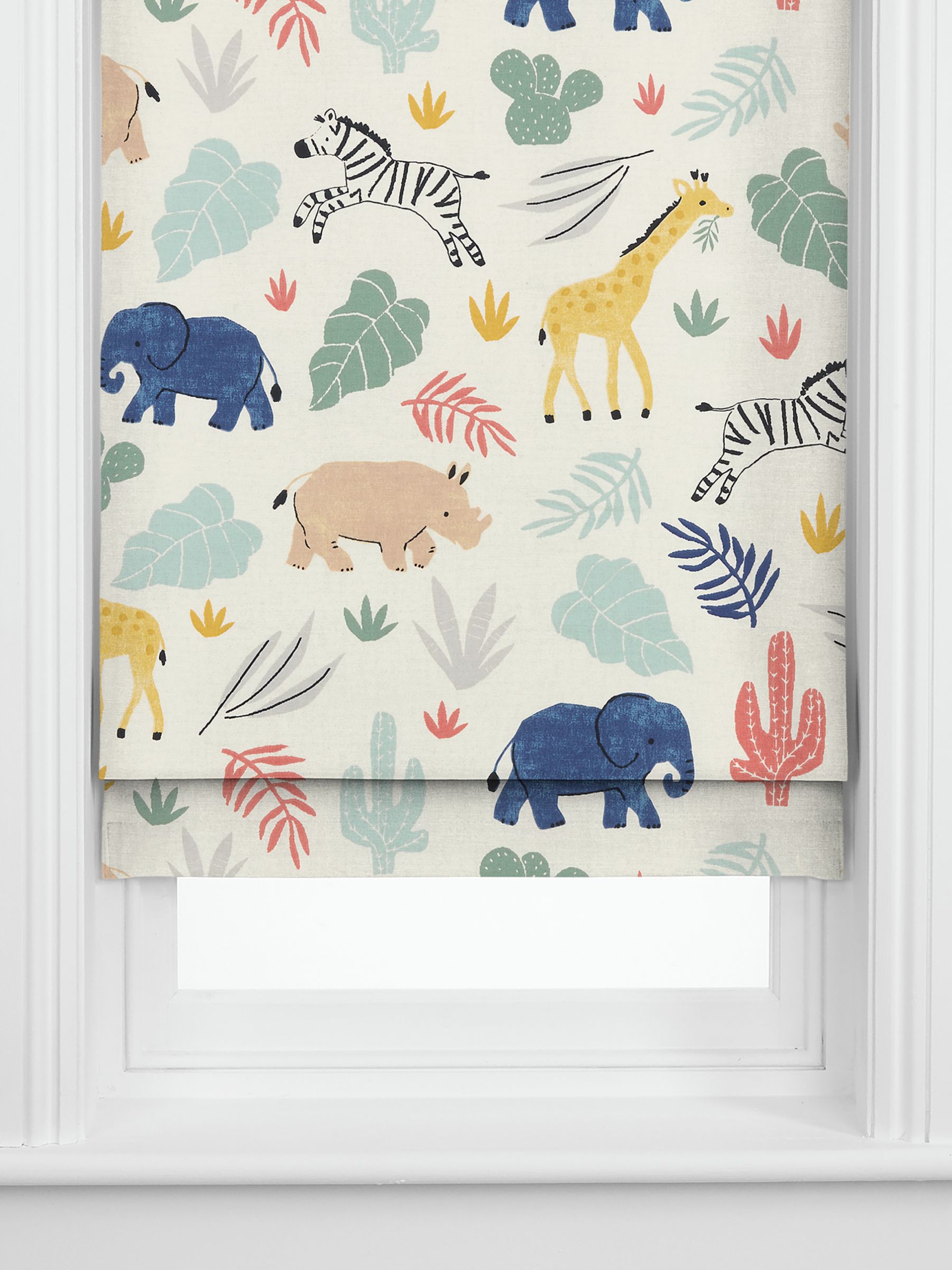 John Lewis Safari Print Made to Measure Curtains, Multi