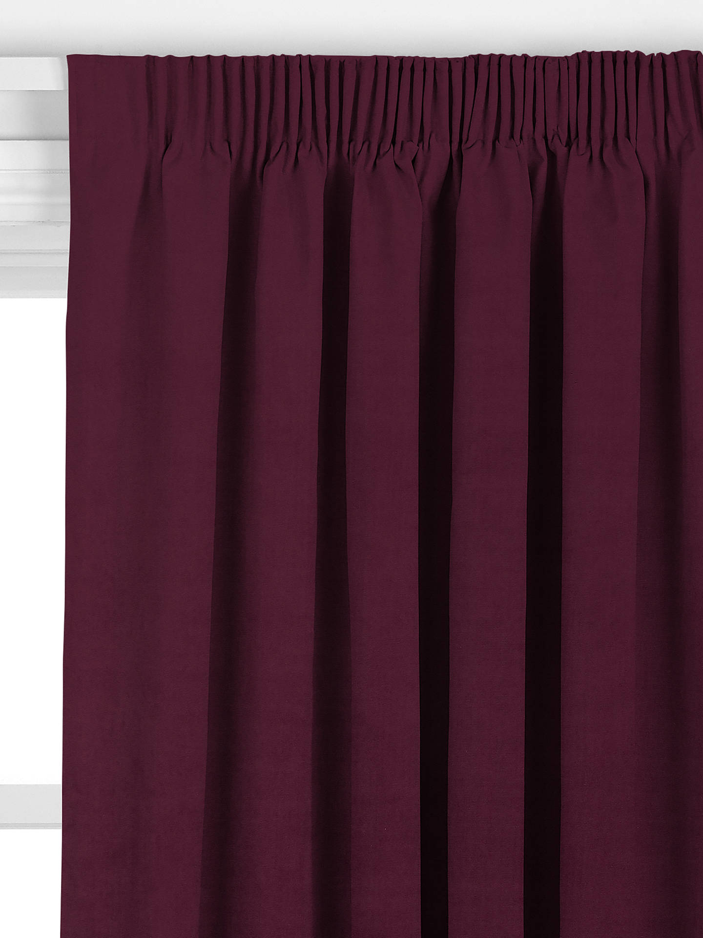 John Lewis Knitted Velvet Made to Measure Curtains, Damson