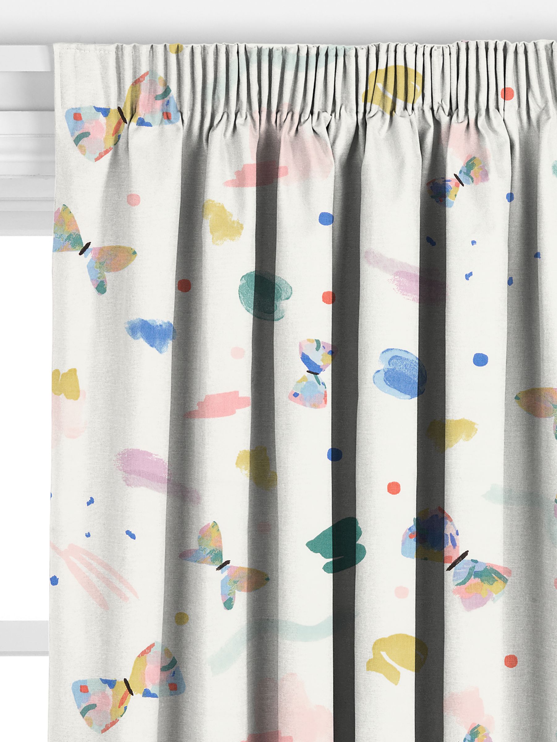 John Lewis Butterfly Polka Made to Measure Curtains, Multi