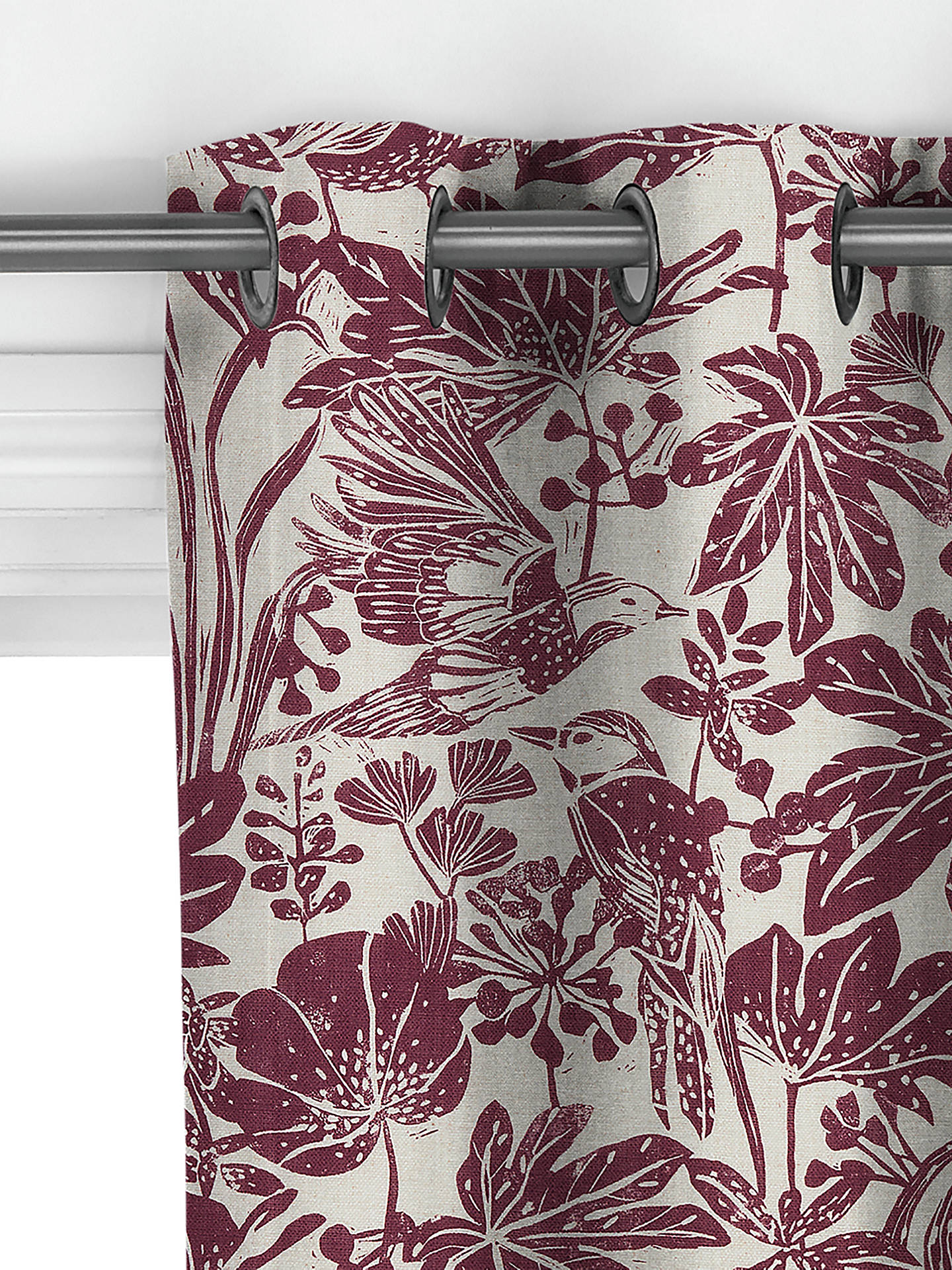 John Lewis Japonica Made to Measure Curtains, Damson