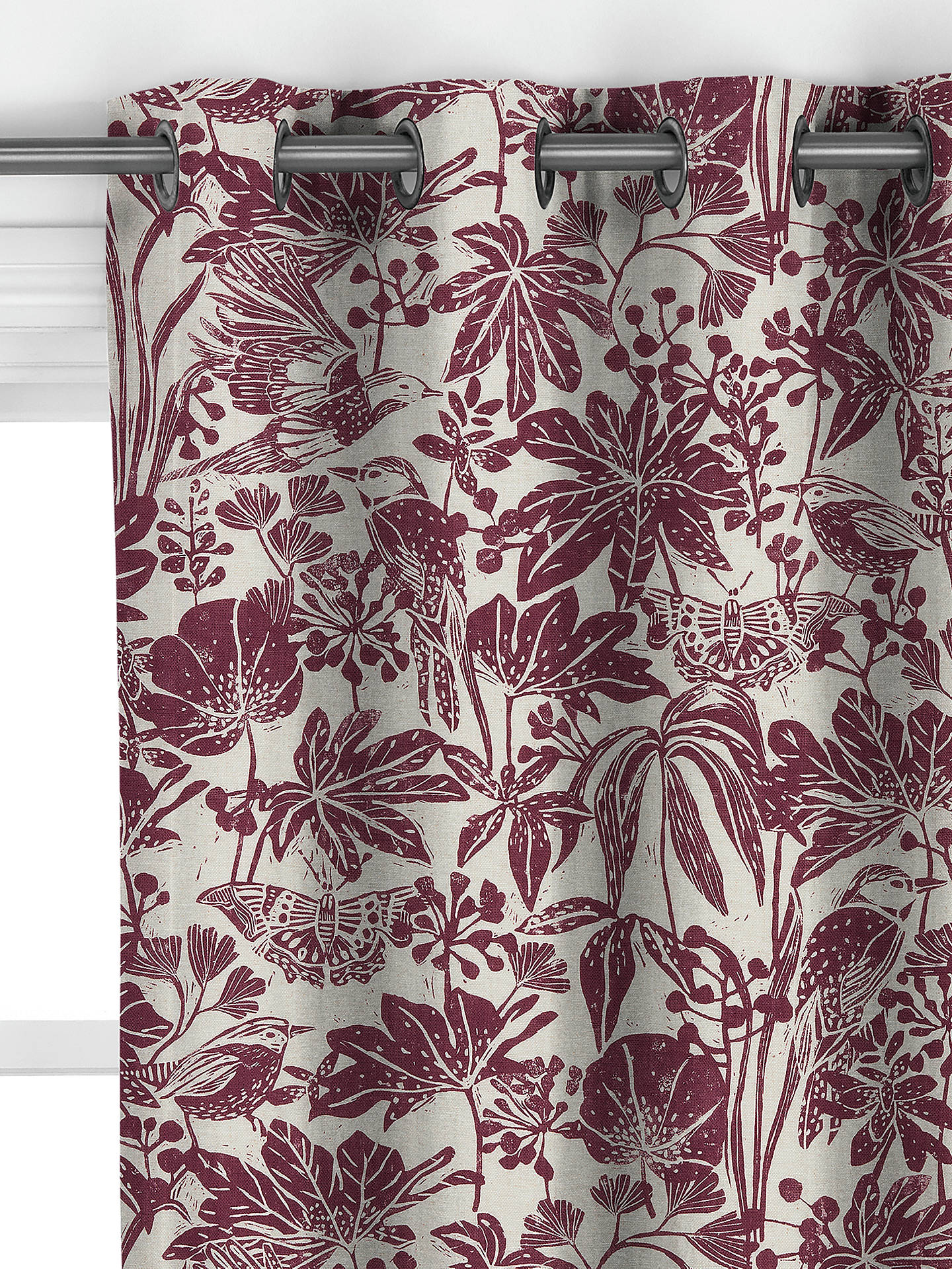 John Lewis Japonica Made to Measure Curtains, Damson