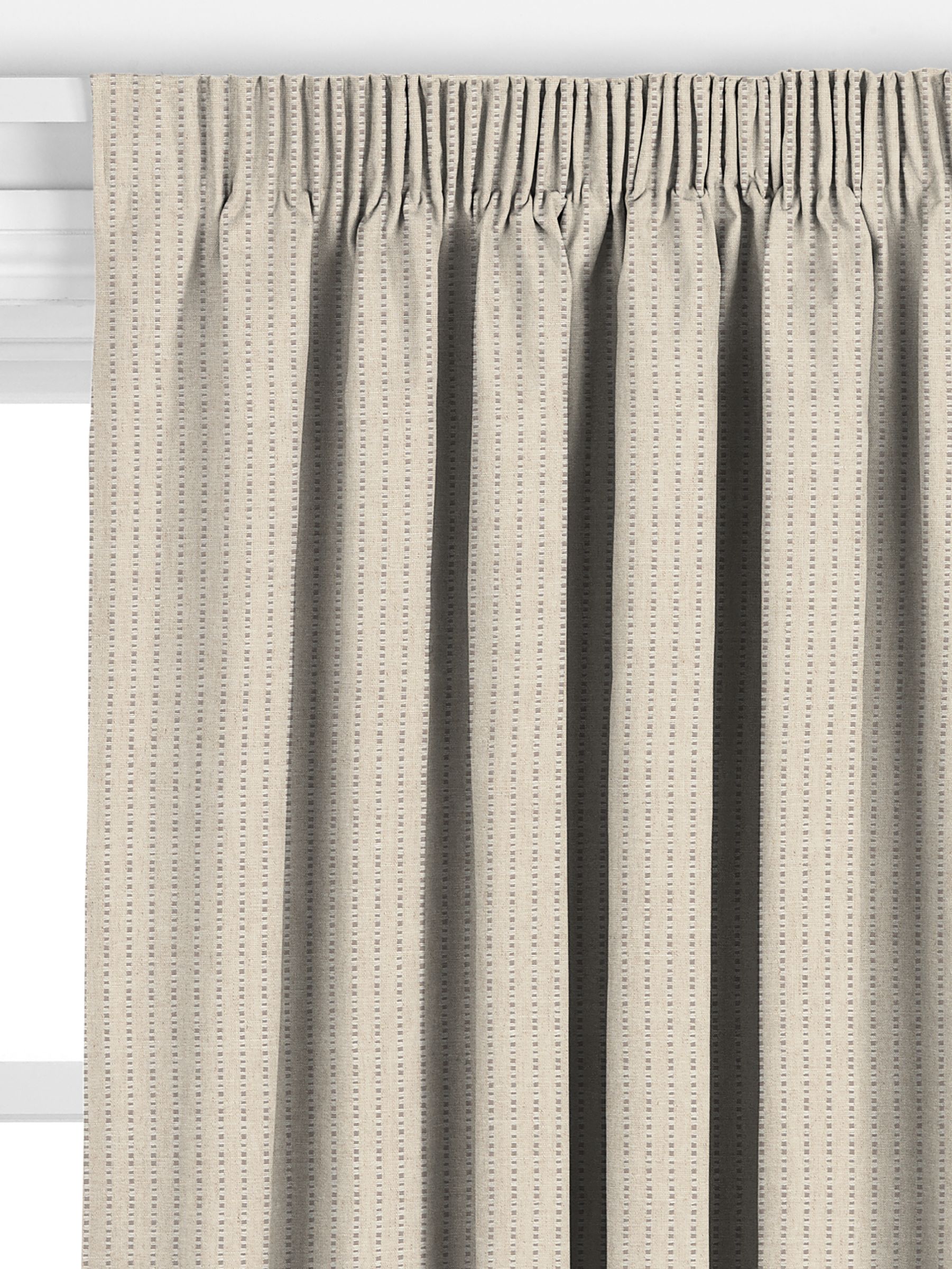 John Lewis Fleck Stripe Made to Measure Curtains, Flint Grey