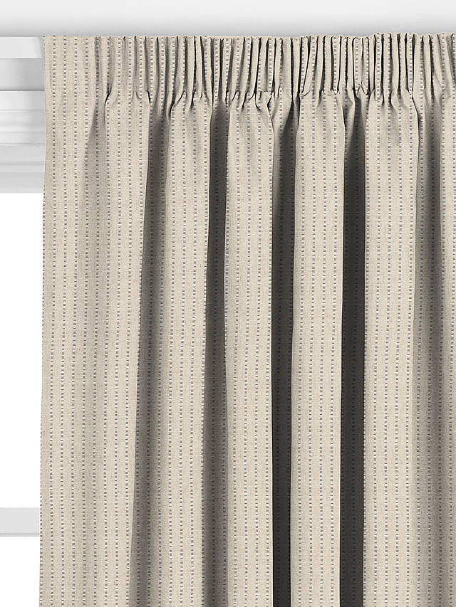 John Lewis Fleck Stripe Made to Measure Curtains, Flint Grey