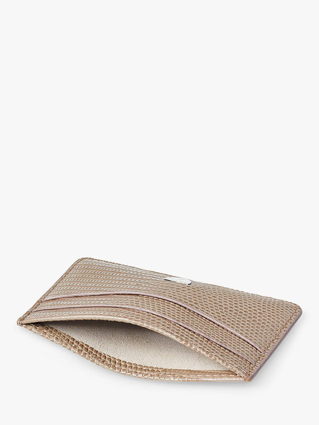 Aspinal of London Slim Leather Card Holder, Latte