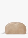 Aspinal of London Madsion Small Leather Cosmetic Case, Latte Lizard