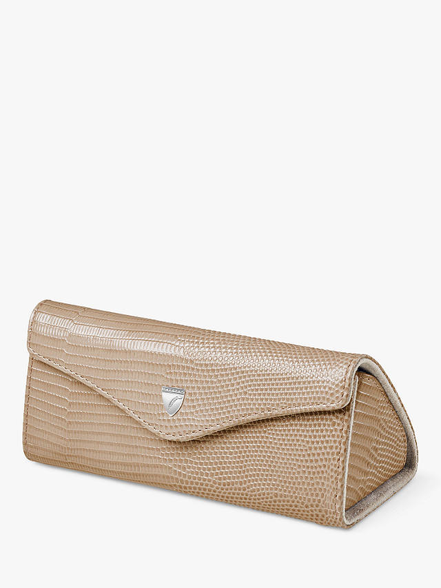 Aspinal of London Leather Sunglasses Case, Latte