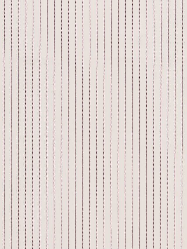 John Lewis Cotton Woven Stripe Furnishing Fabric, Damson