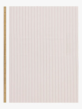 John Lewis Cotton Woven Stripe Furnishing Fabric, Damson