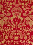 John Lewis Woodland Fable Red PVC Christmas Table Cloth Fabric, Multi