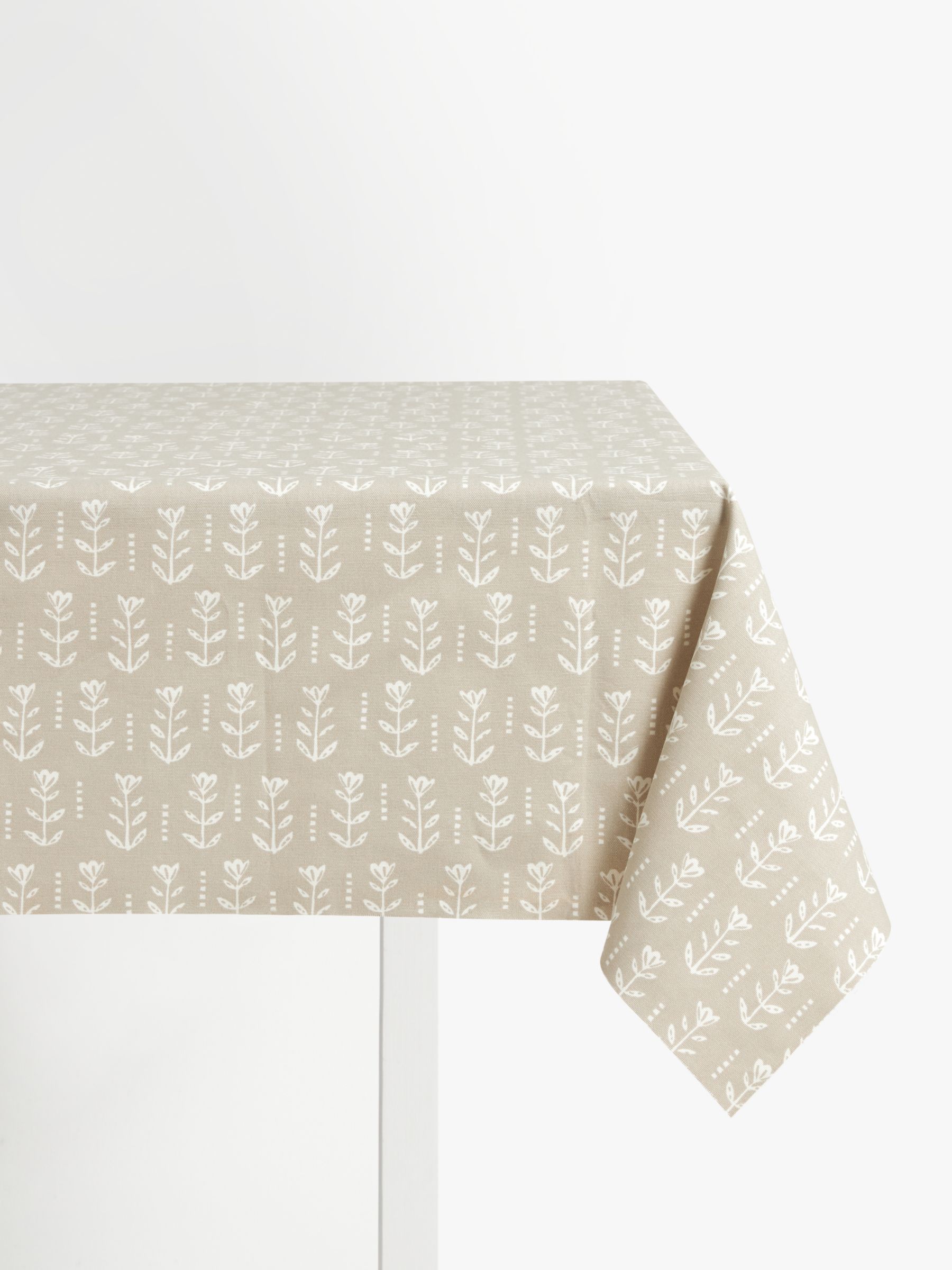 John Lewis Cora PVC Tablecloth Fabric, Putty