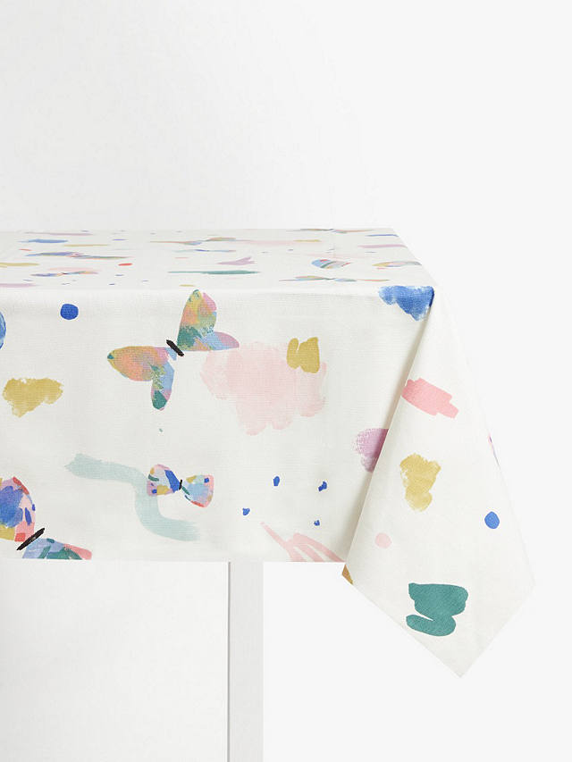 John Lewis Butterfly Polka PVC Tablecloth Fabric, Multi