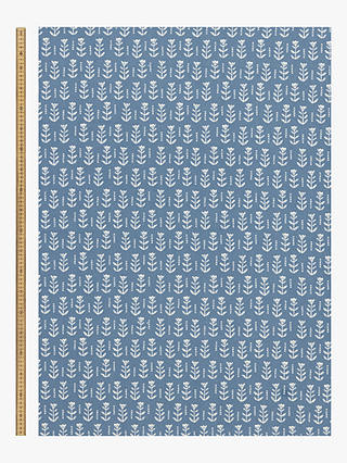 John Lewis Cora PVC Tablecloth Fabric, Lake Blue