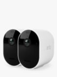 Arlo Pro 5 Wireless Smart Security System with Two 2K HDR Indoor or Outdoor Cameras, White