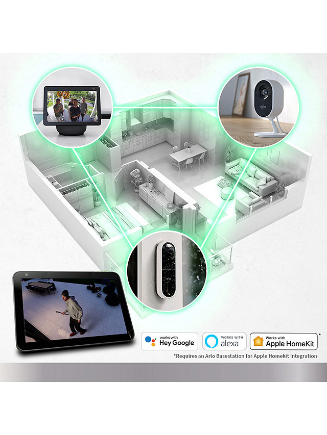 Krydret barbermaskine Arbejdsløs Arlo Pro 5 Wireless Smart Security System with Two 2K HDR Indoor or Outdoor  Cameras, White