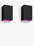 Philips Hue Resonate LED Smart Outdoor Wall Light, Pack of 2, Black