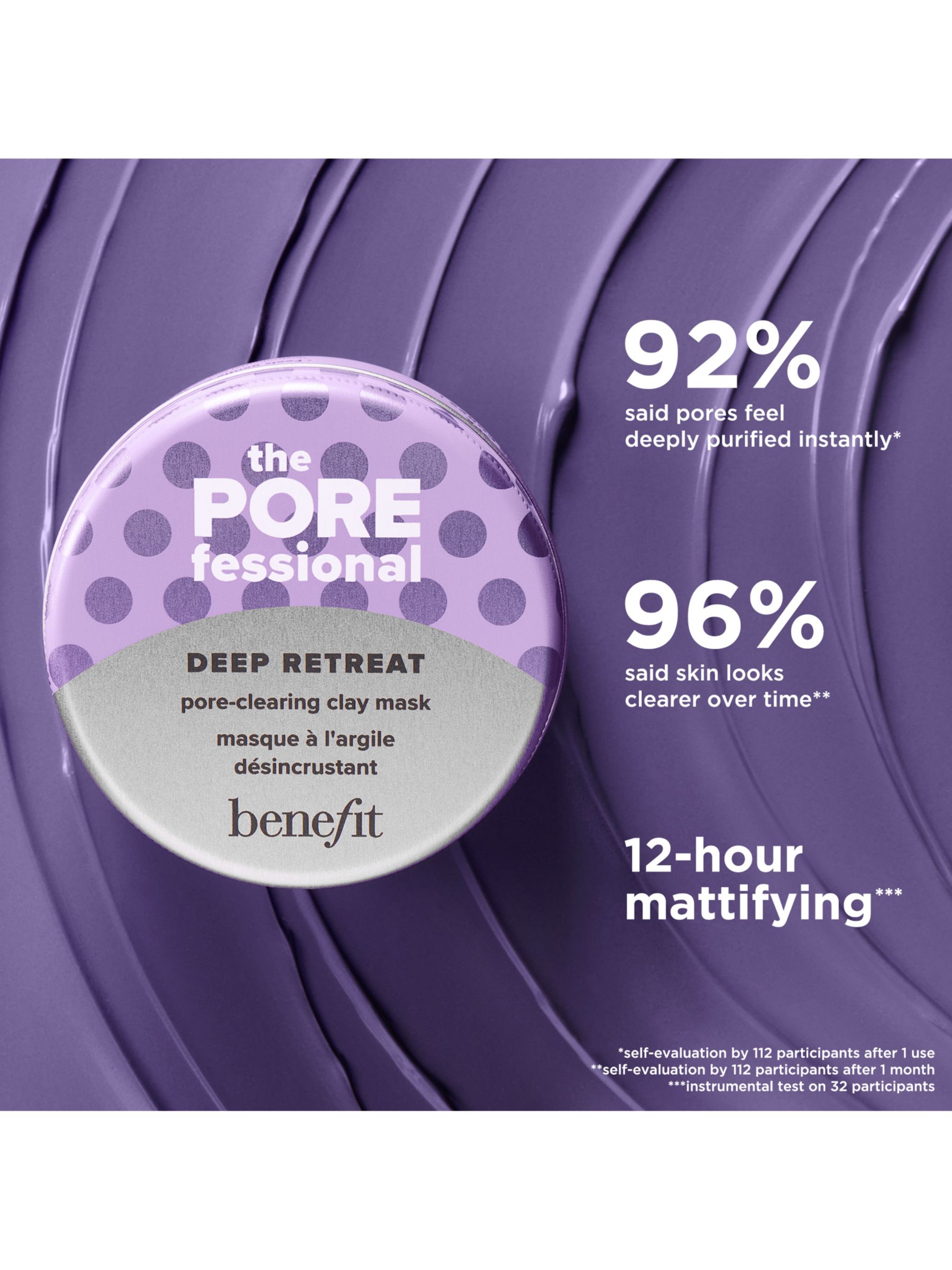 Benefit The POREfessional Deep Retreat Pore-Clearing Clay Mask, Mini, 30ml