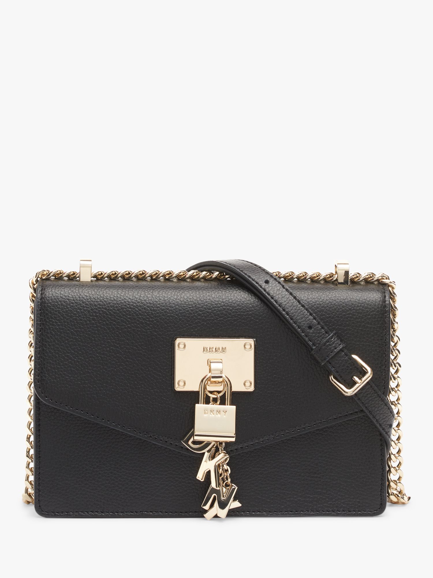 DKNY Elissa Pebble Leather Cross Body Bag, Black