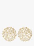 John Lewis Cut-Out Stars PVC Round Placemats, Set of 2, Gold