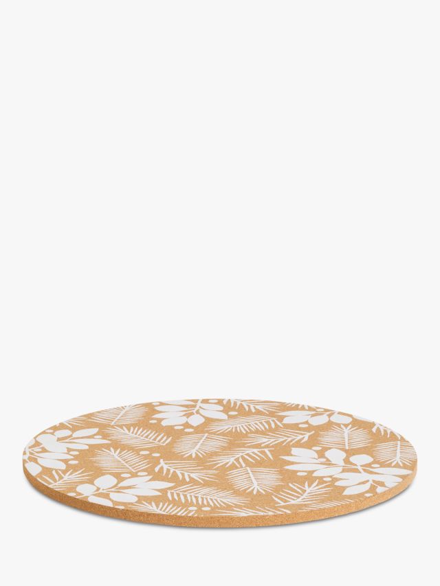 John Lewis Round Cork Placemats, Set of 4, Natural