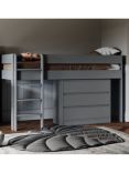 Little Acorns Furniture Mid-Sleeper Bed Frame, Grey