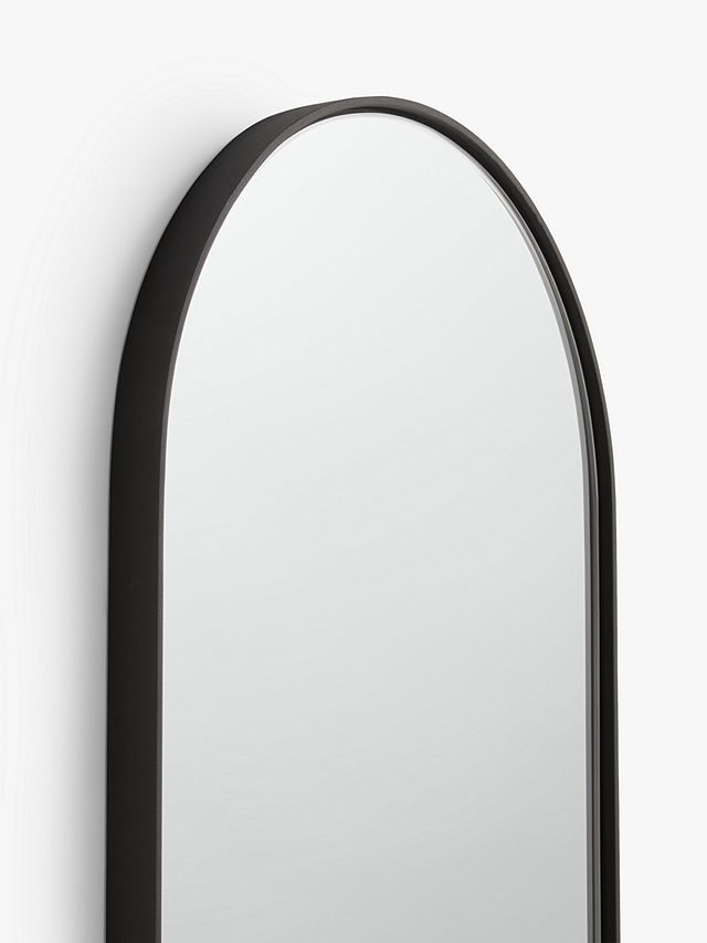 John Lewis Scandi Metal Lozenge Mirror, 122 x 30cm, Black