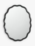 John Lewis Wiggle Oval Wall Mirror, 73 x 55.5cm, Black