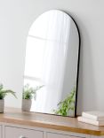 Yearn Delicacy Overmantle Wood Frame Wall Mirror, 75 x 50cm, Black