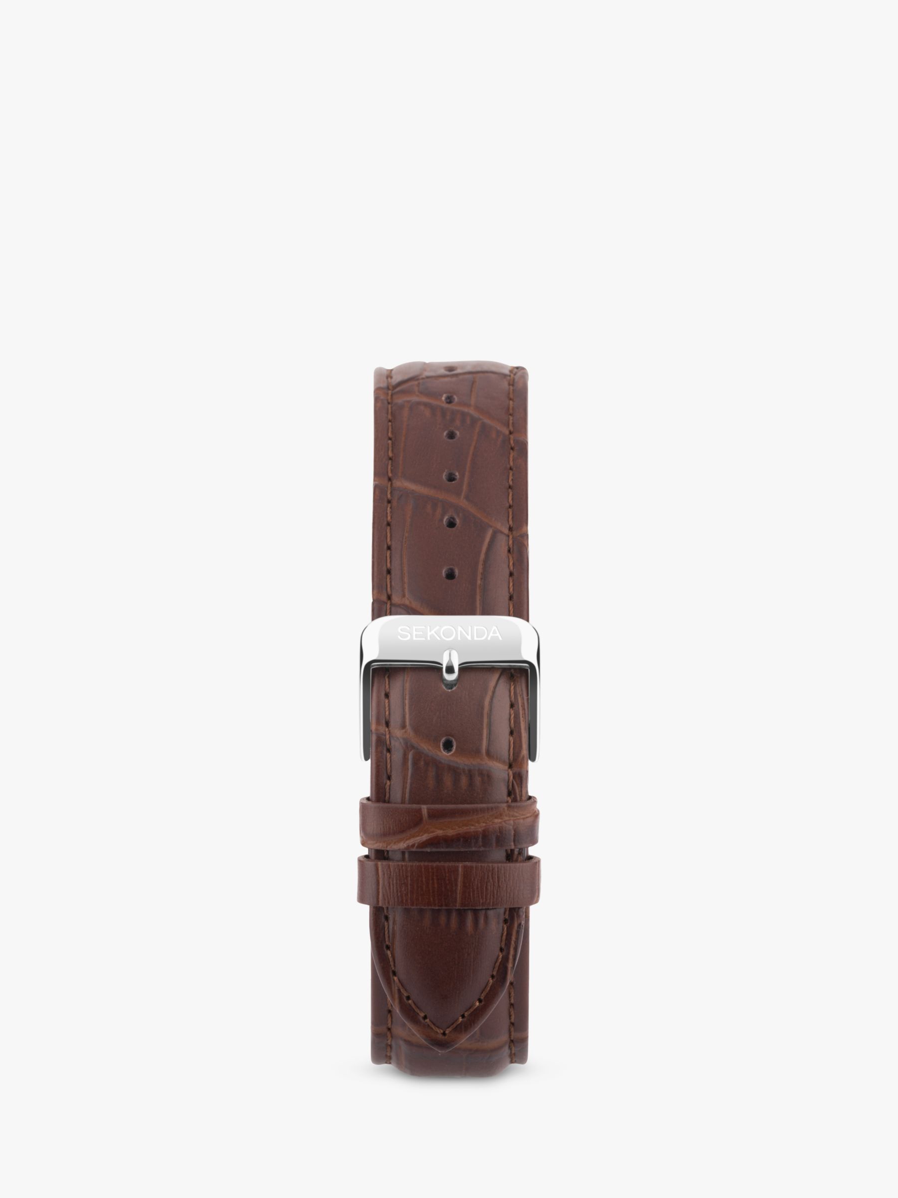 Buy Sekonda 30110 Men's Chronograph Leather Strap Watch, Brown Online at johnlewis.com