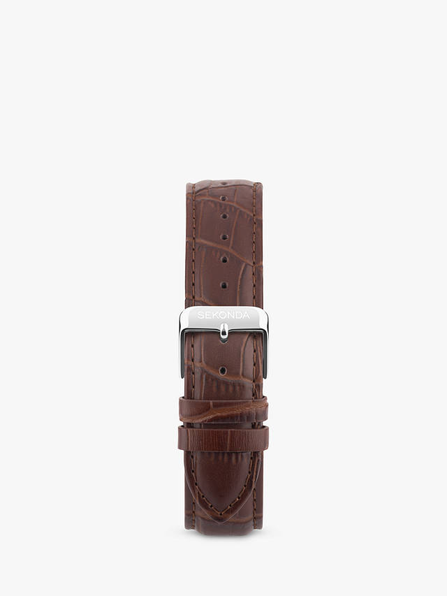 Sekonda 30110 Men's Chronograph Leather Strap Watch, Brown