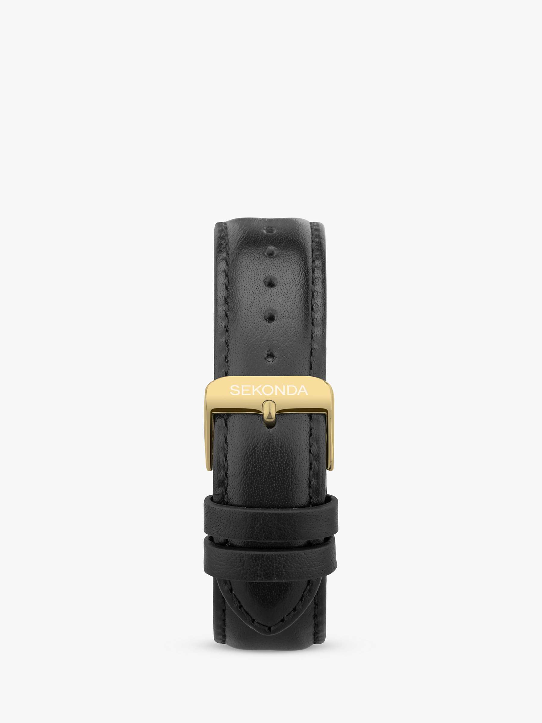 Buy Sekonda 30113 Men's Chronograph Leather Strap Watch, Black Online at johnlewis.com