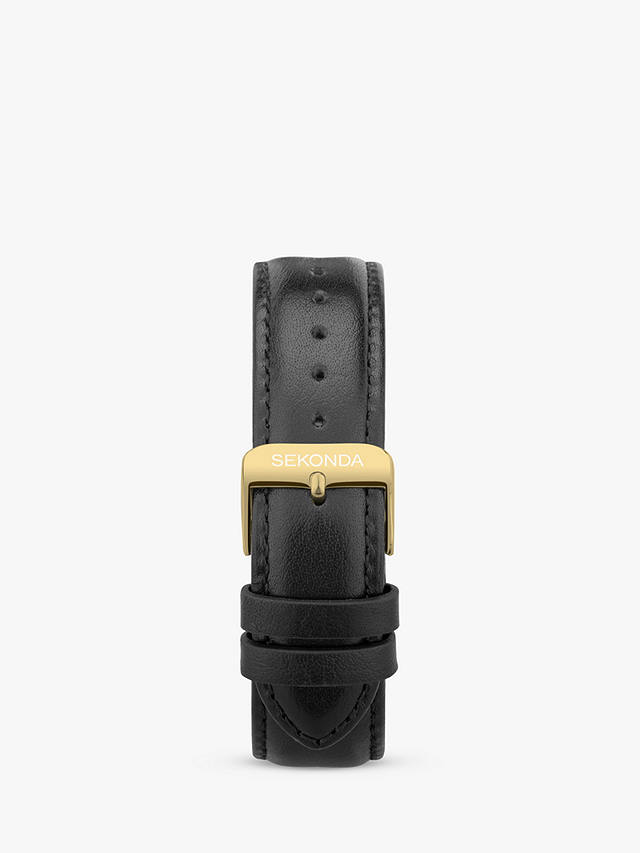 Sekonda 30113 Men's Chronograph Leather Strap Watch, Black