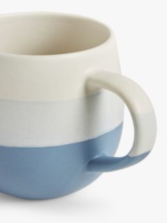 John Lewis Dipped Glaze Stoneware Mug, 400ml, Light Blue