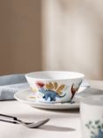 John Lewis Kids' Dinosaur Porcelain Bowl, 12.5cm, Multi