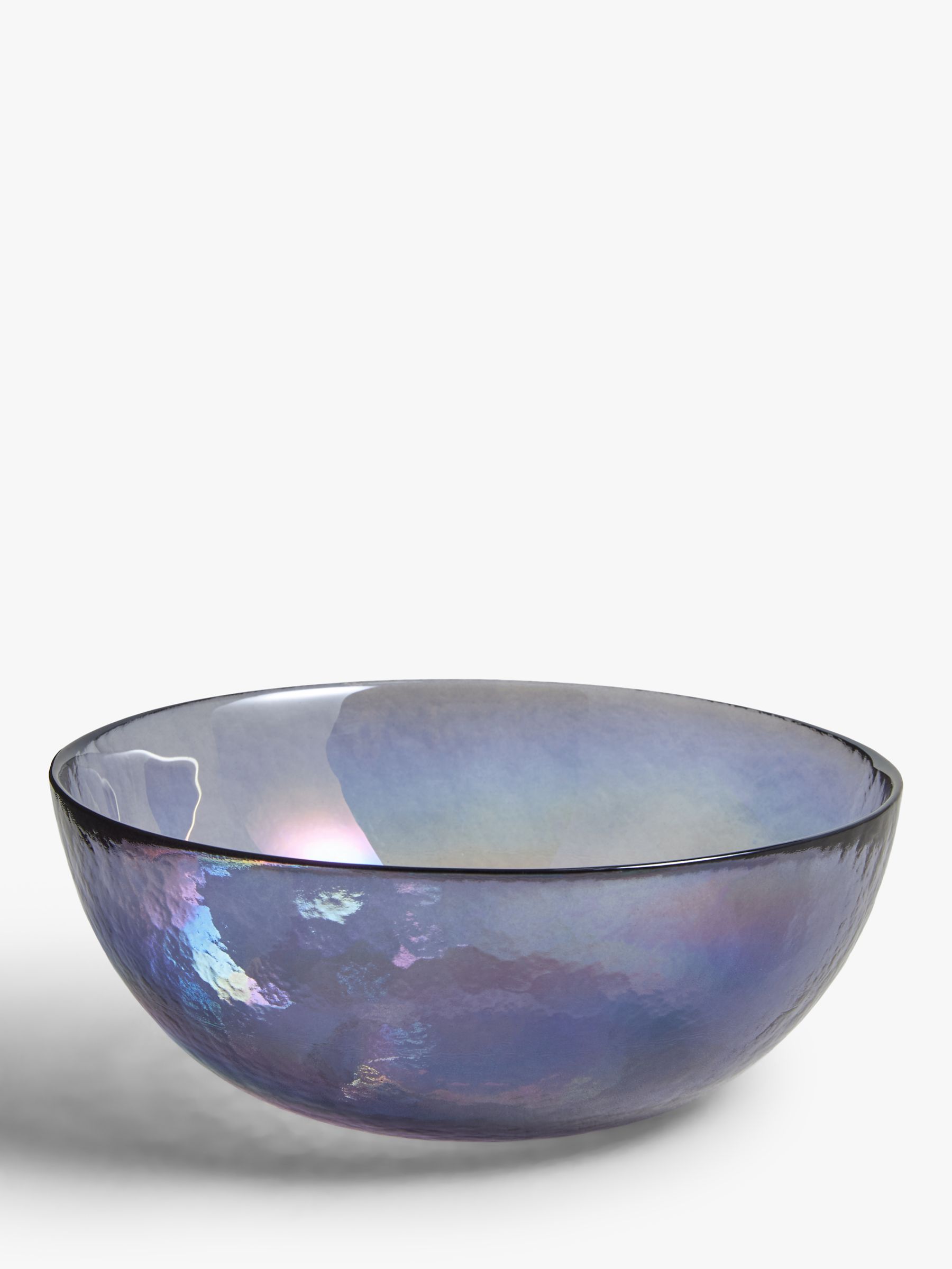 John Lewis Lustre Glass Serving Bowl, 15cm, Blue