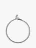 Orelia Fine Curb Chain Bracelet, Silver