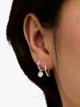 Orelia Swarovski Opal Drop Huggie Hoop Earrings