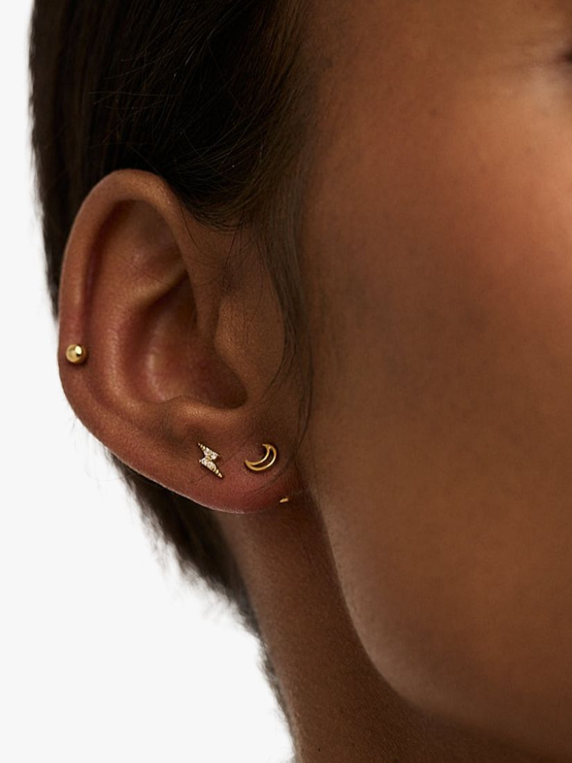 Buy Orelia Celestial Ear Party Stud Earrings, Pack of 6, Pale Gold Online at johnlewis.com