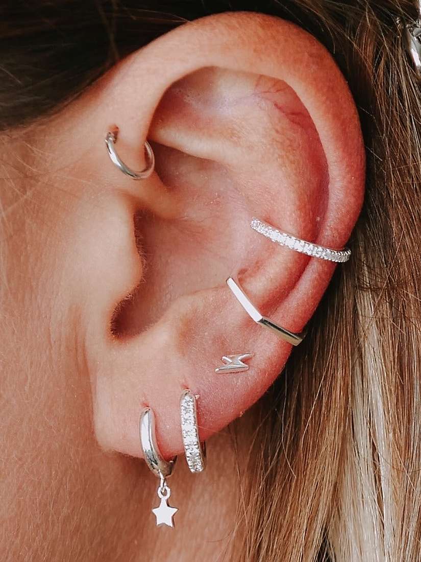 Buy Orelia Lightning & Star Ear Party Earrings, Set of 3, Silver Online at johnlewis.com