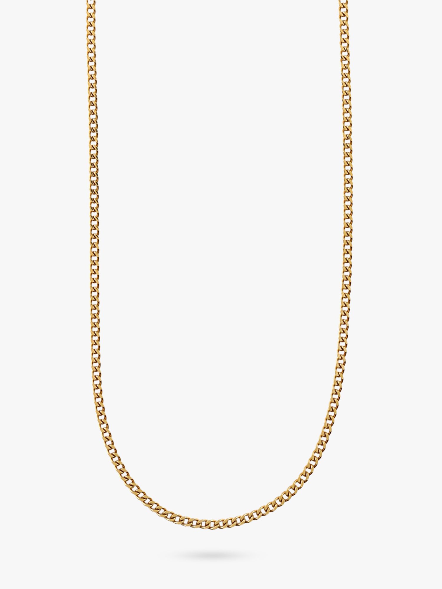 Orelia Fine Curb Chain, Pale Gold